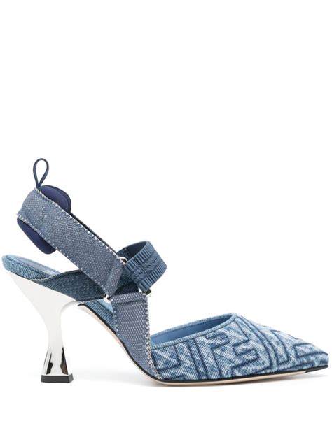 fendi denim sandals